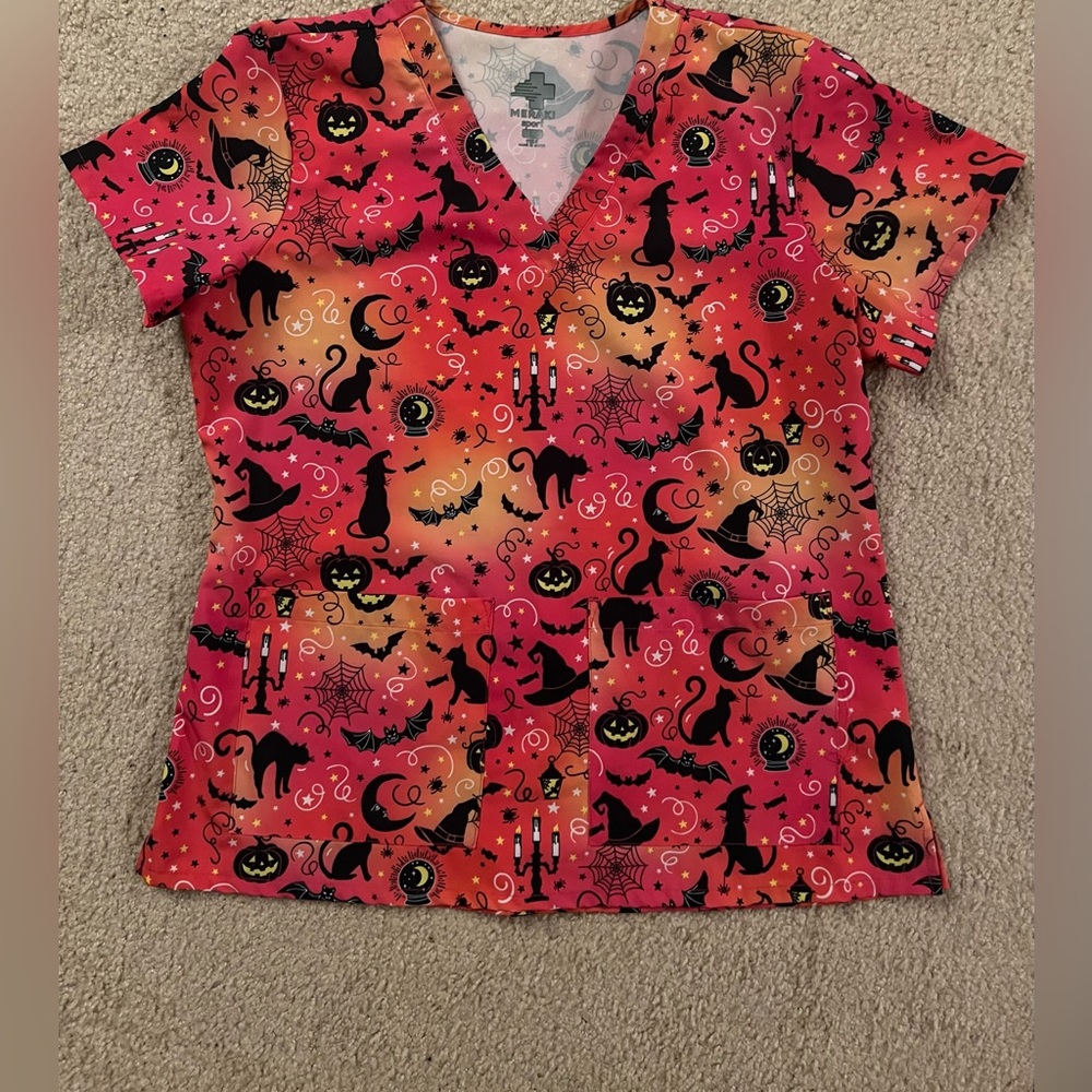 Halloween Scrub Top